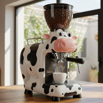 Cow-Shaped Coffee Maker – Cute Farmhouse Style Espresso Machine